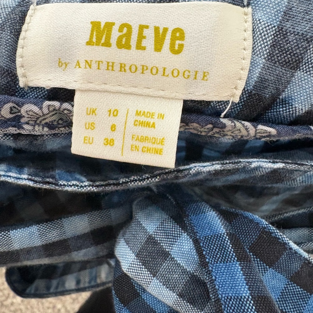 Anthropologie Maeve Gingham pants size 6 - Picture 5 of 5